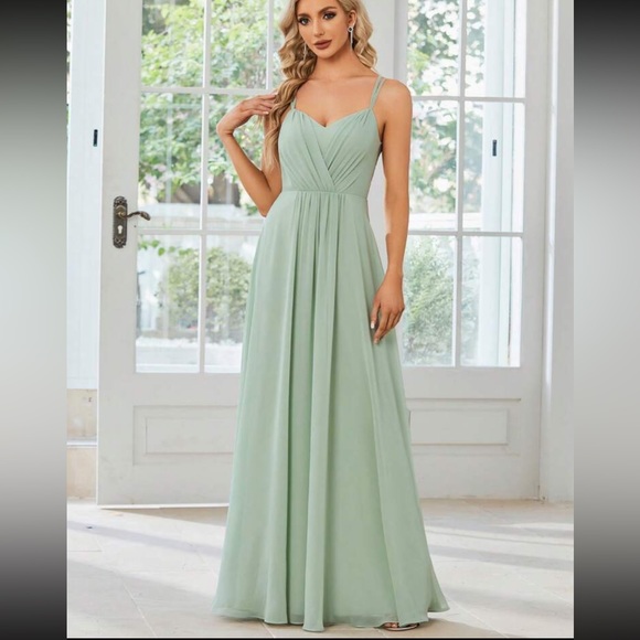 Ever Pretty Dresses & Skirts - NEW Convertible Chiffon Lace Open Back Spaghetti Straps Bridesmaid Dress